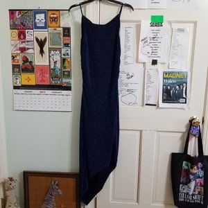 DBY Ltd. dress 11/12 NWT metallic weave asymmetrical party formal prom VINTAGE